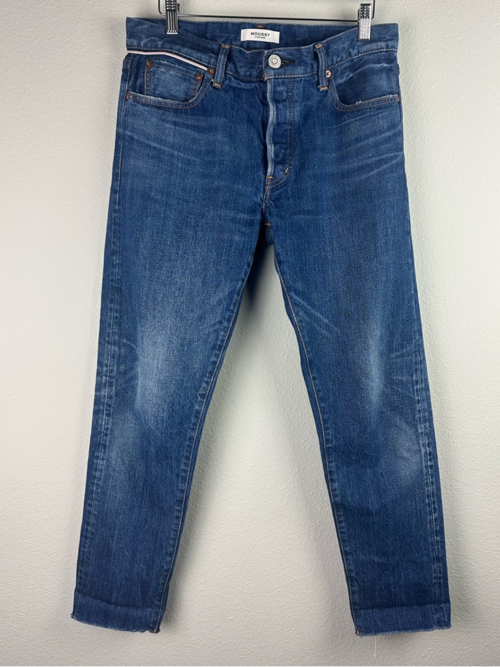 MOUSSY Vintage Saab Raw Hem Straight Leg Jeans